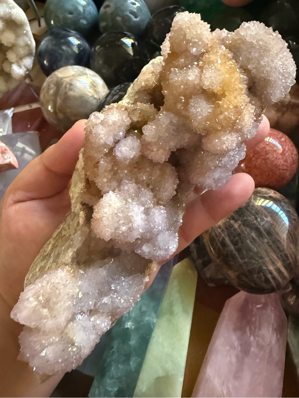 Spirit Quartz w/Stalactite lots of points - Picture 3 of 8